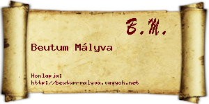 Beutum Mályva névjegykártya